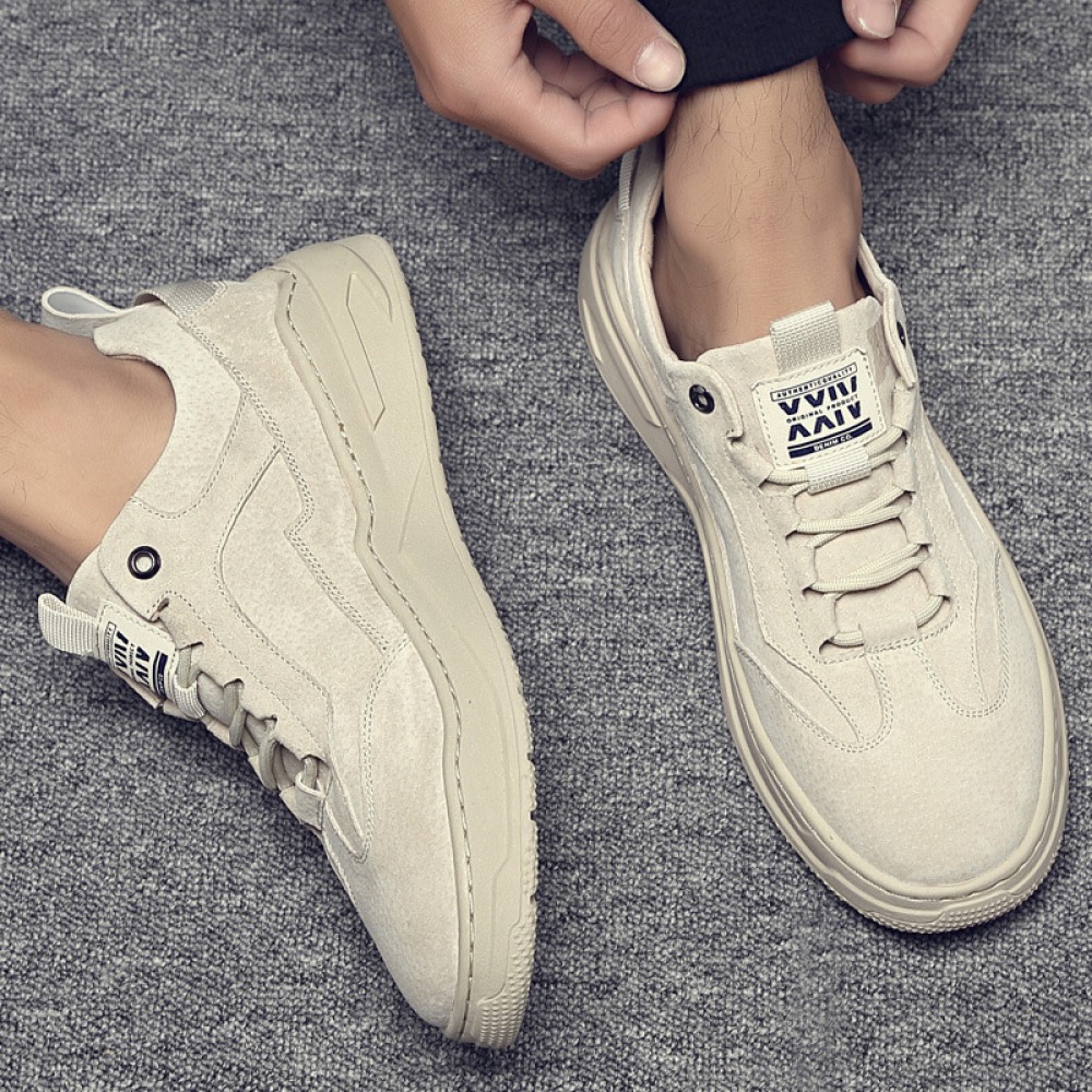 Autumn Men's New Trend Tooling Shoes Low-Top Casual Leather Shoes Sneakers